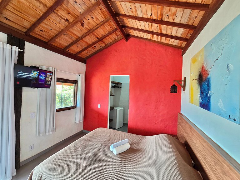 Chalé Vermelho - Refúgio Romântico em Carrancas