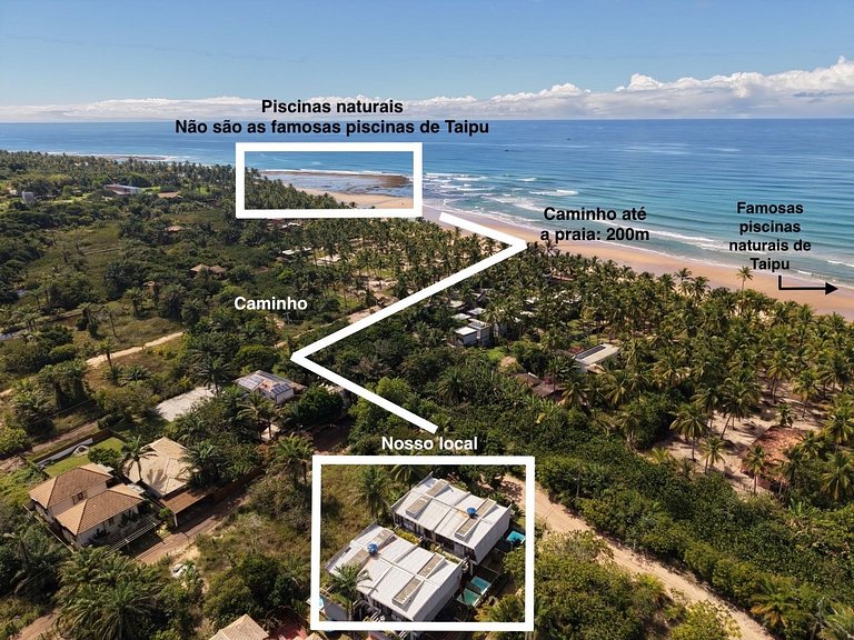Casa em Taipu de Fora 200m da Praia - Com Piscina