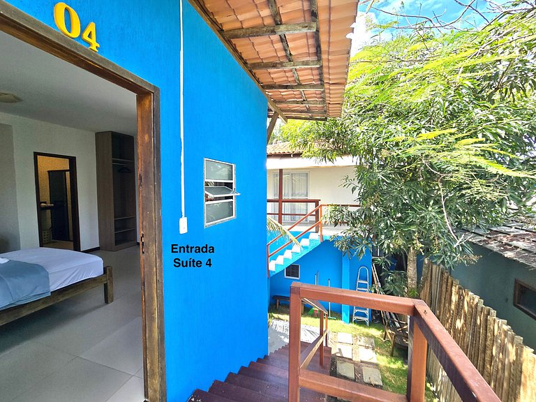 Suíte com Piscina, Café da Manhã e a 200m da Praia