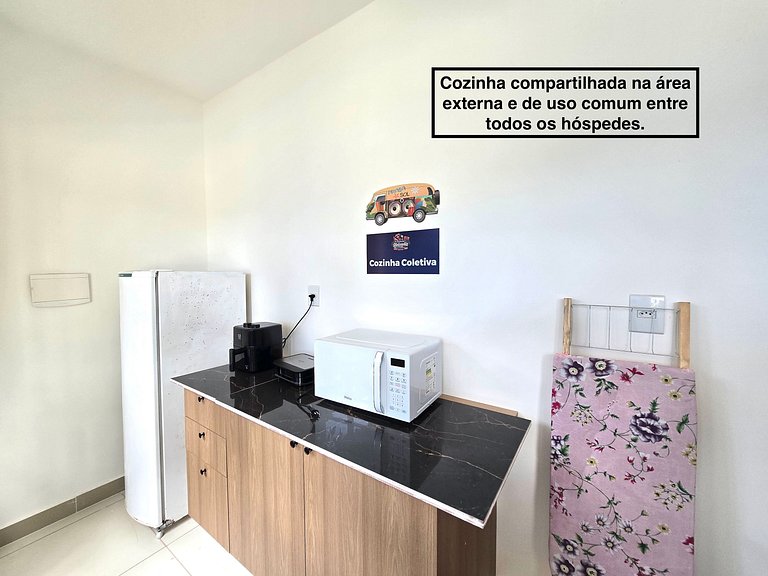 Suíte com Piscina e Café da Manhã - 200m da Praia